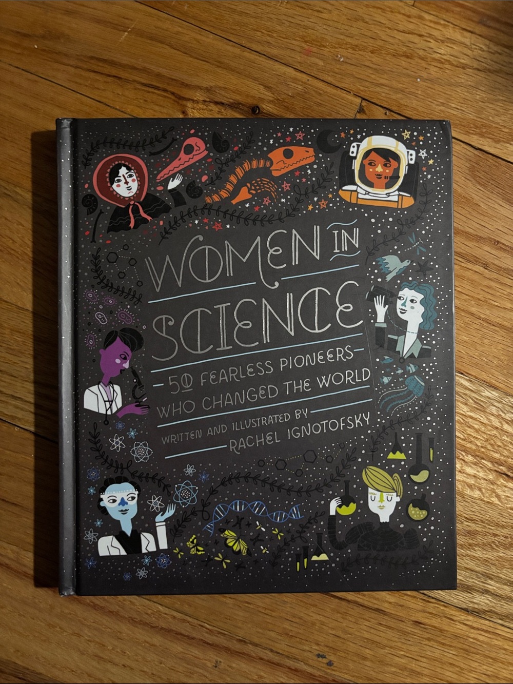 Women in Science - Black Illustrated Hardcover Book